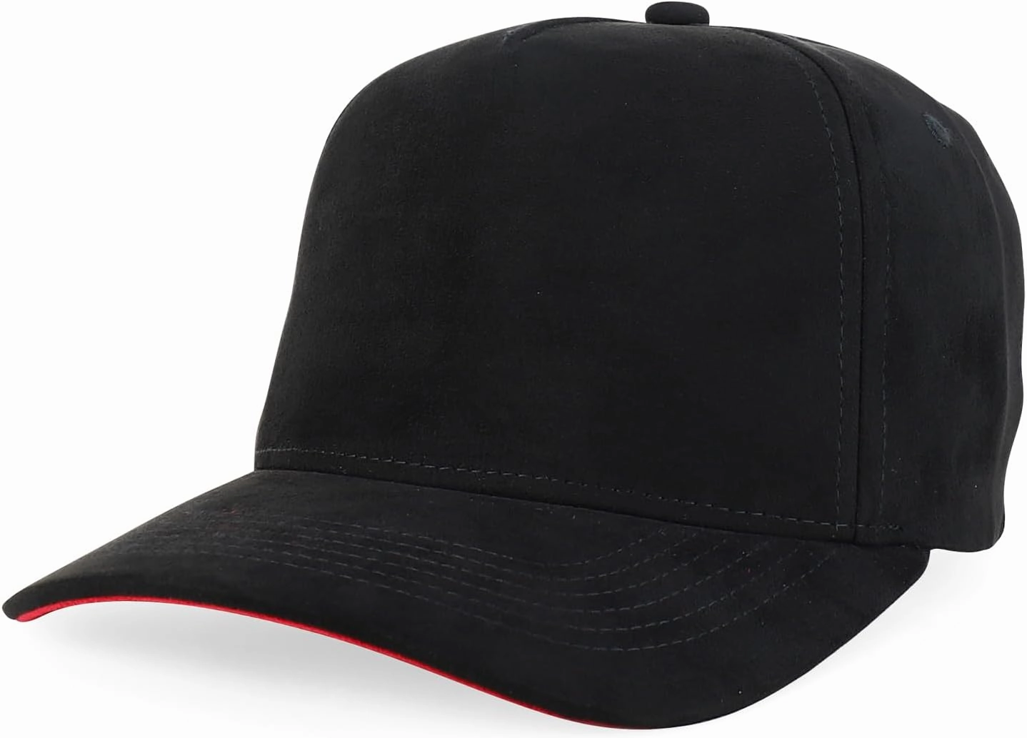Trendy Apparel Shop 5 Panel Structured Soft Suede Snapback Ball Cap