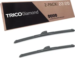 TRICO Diamond™ (25-2220) 22 Inch & 20 inch pack of 2 High Performance Automotive Replacement Windshield Wiper Blades For My Car Super Premium All Weather Beam Blade for Select Vehicle Models