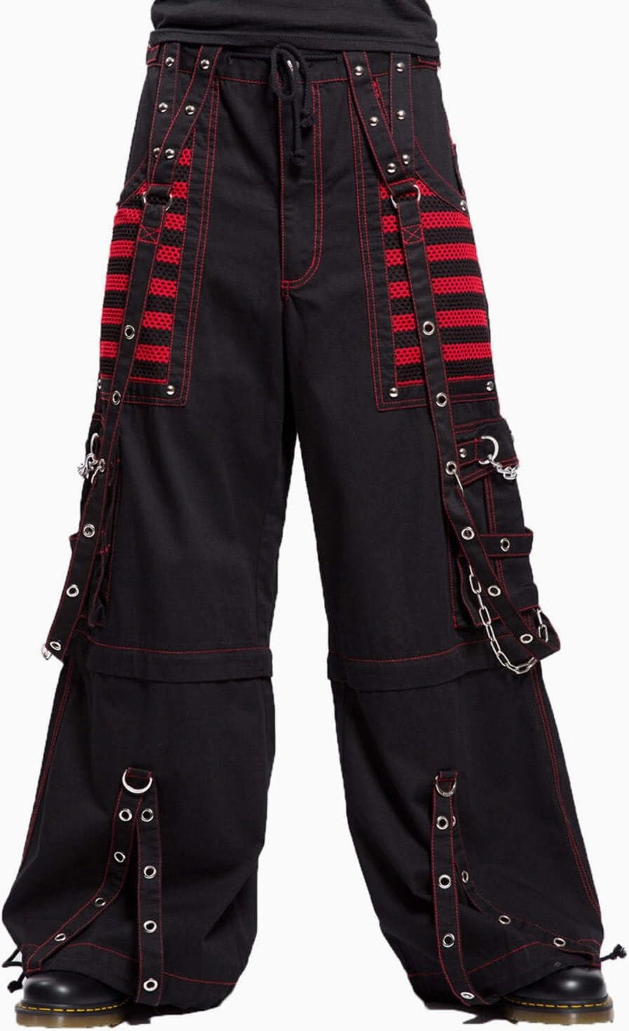 Tripp Electro Pants [Black/Red] Wide Leg Baggy Gothic Emo Punk