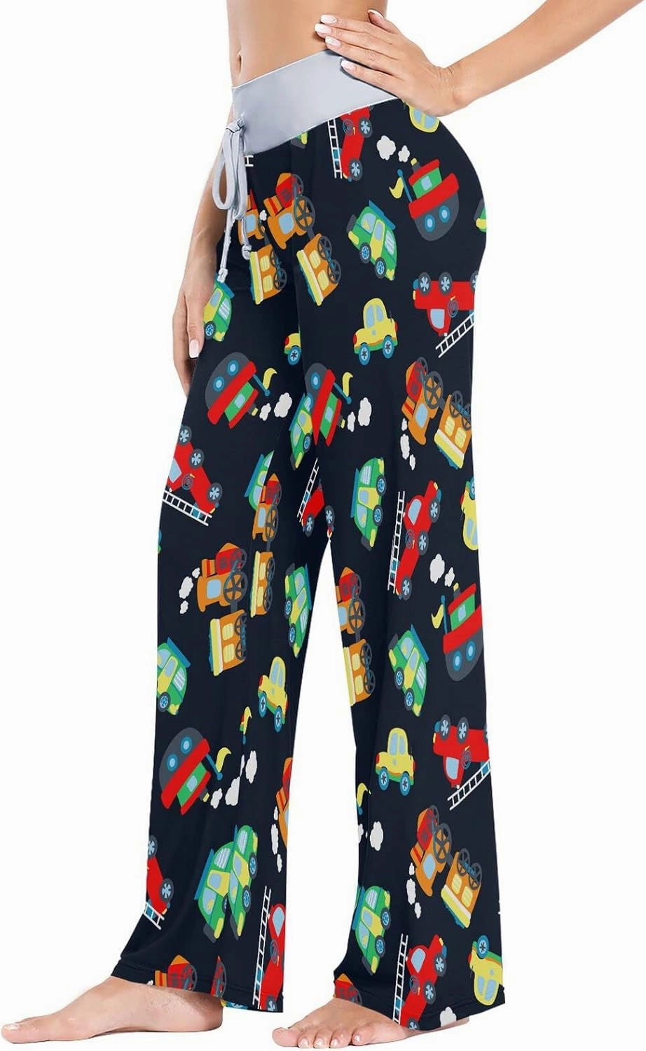 Truck Colorful Transport Car Women's Pajama Pants Under Construction Sleepwear XS-XL