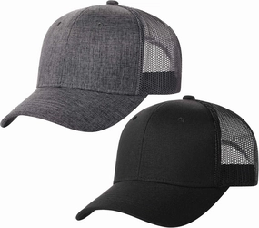 TSSGBL 2 Pack Snapback Trucker Baseball Hats Mesh Back Adjustable Blank Ball Caps for Men Women