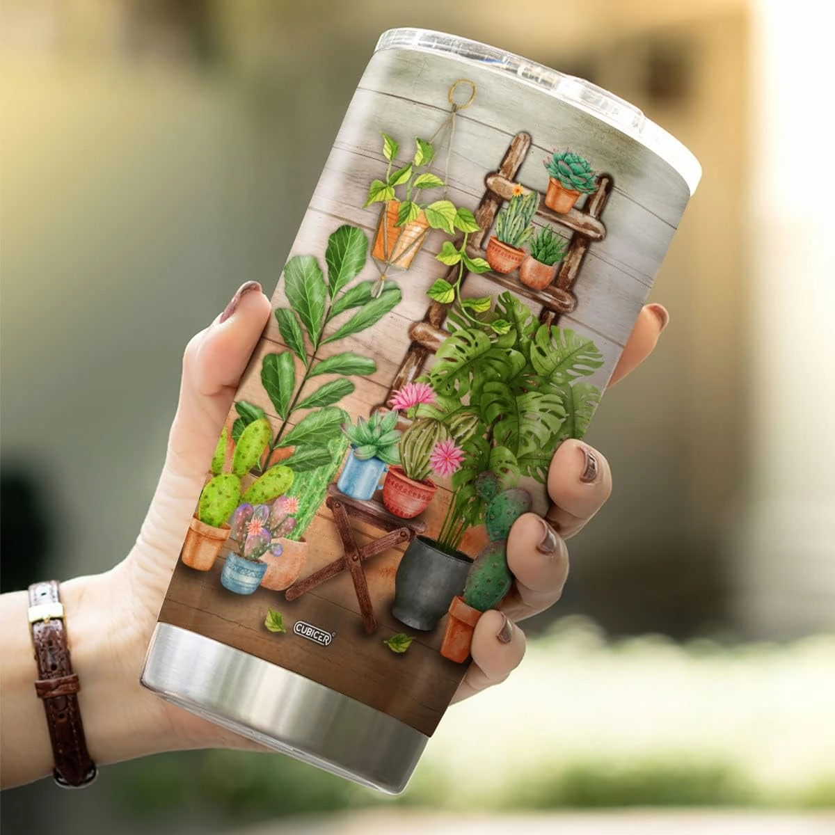 Tumbler With Inspirational Quote Plants 20oz Stainless Steel Vacuum Insulated Coffee Gardening Drinking Glass Botanical Sayings Tea Cups Travel Mugs For Women Girls Kids