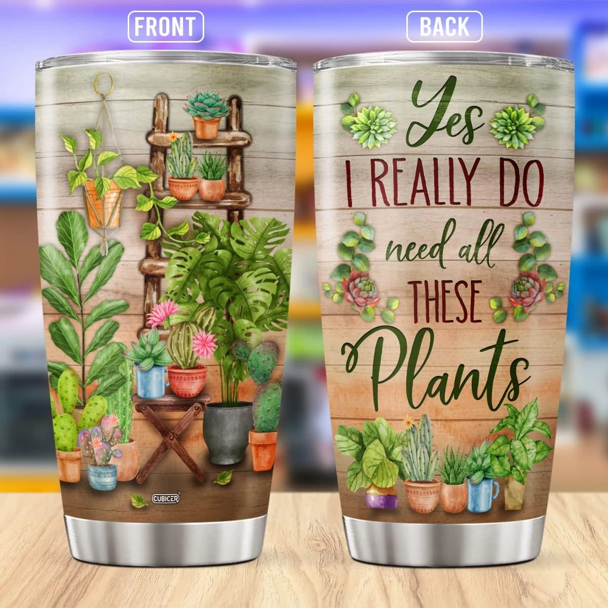 Tumbler With Inspirational Quote Plants 20oz Stainless Steel Vacuum Insulated Coffee Gardening Drinking Glass Botanical Sayings Tea Cups Travel Mugs For Women Girls Kids