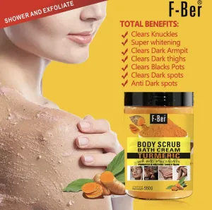 Turmeric Body Scrub Bath Cream, 550g, & face & body Treatment, 7 Total Benefits