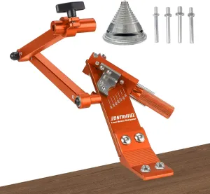 Upgraded Lawn Mower Blade Sharpener with Ball Bearing Handle and 15°-45° Adjustable Frame, for Straight & Standard Lawn Mower Blades,Lawnmower Blade Sharpener Kit with Metal Blade Balancer,5005,Orange