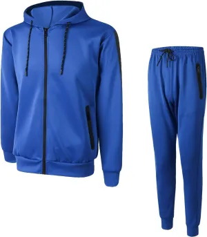 URBEX Men's Athletic Tracksuits Long Sleeve Hoodie Sweatsuits for Men 2 Piece Sets Full Zip Jogging Suits Jackets and Pants