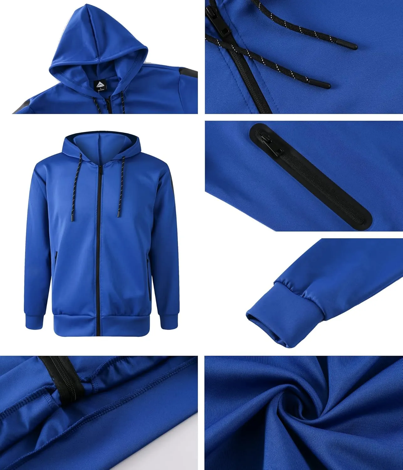 URBEX Men's Athletic Tracksuits Long Sleeve Hoodie Sweatsuits for Men 2 Piece Sets Full Zip Jogging Suits Jackets and Pants