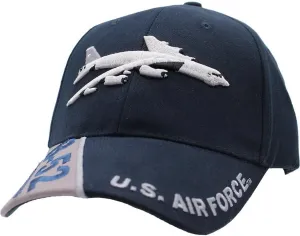 US Air Force 'B-52 Stratofortress' Embroidered Ball Cap Blue, Adjustable
