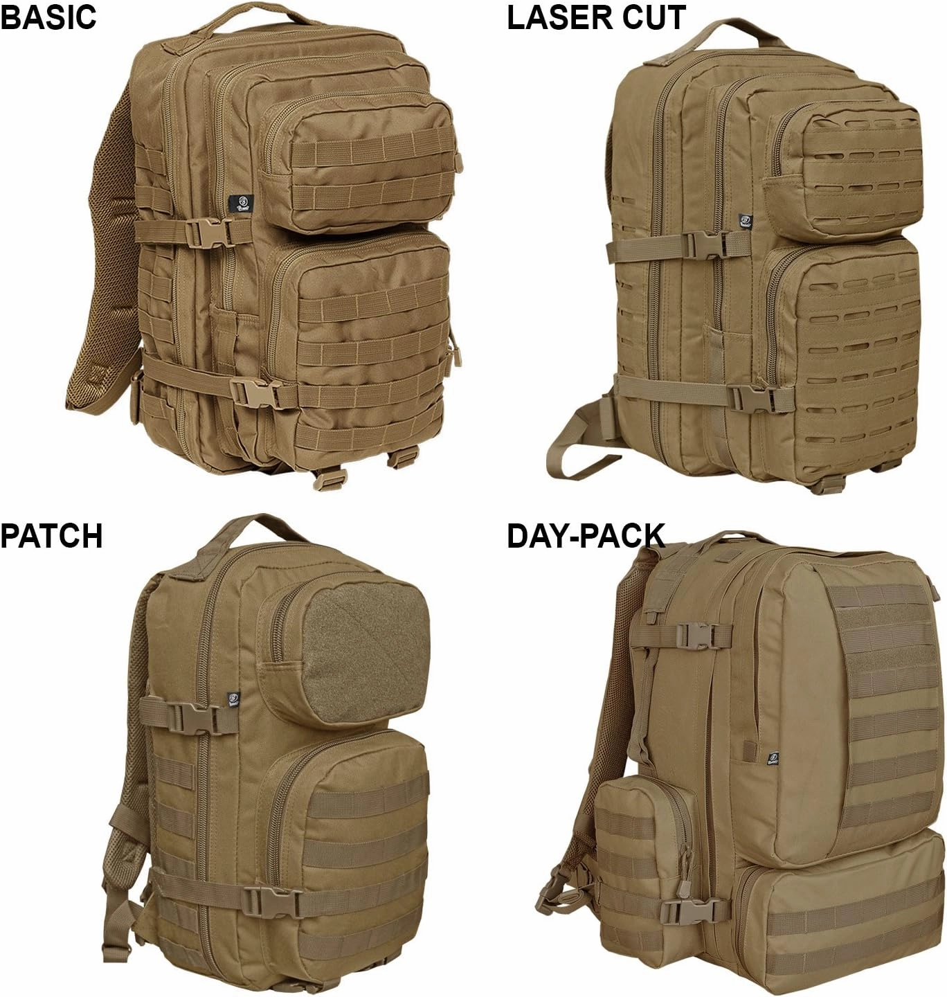 US Cooper Lasercut Rucksack Large Camel