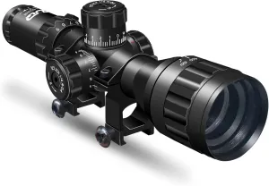 UUQ 3-9x32 Tactical Rifle Scopes,Front AO (Parallax Adjustment) Red Green Illuminated, Mil-dot Reticle,Locking/Hold Zero Turrets, High Profile Mount Rings (12 Month Warranty)