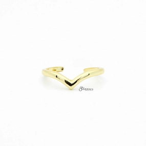 V Shape Toe Ring - Gold