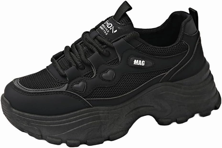 VAXAV Women's Stylish Chunky Shoes Breathable Mesh Platform Sneakers Casual Jogging Walking Shoes 5.5-8.5