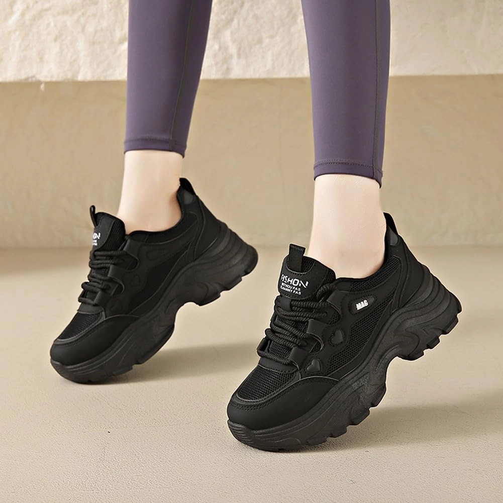 VAXAV Women's Stylish Chunky Shoes Breathable Mesh Platform Sneakers Casual Jogging Walking Shoes 5.5-8.5
