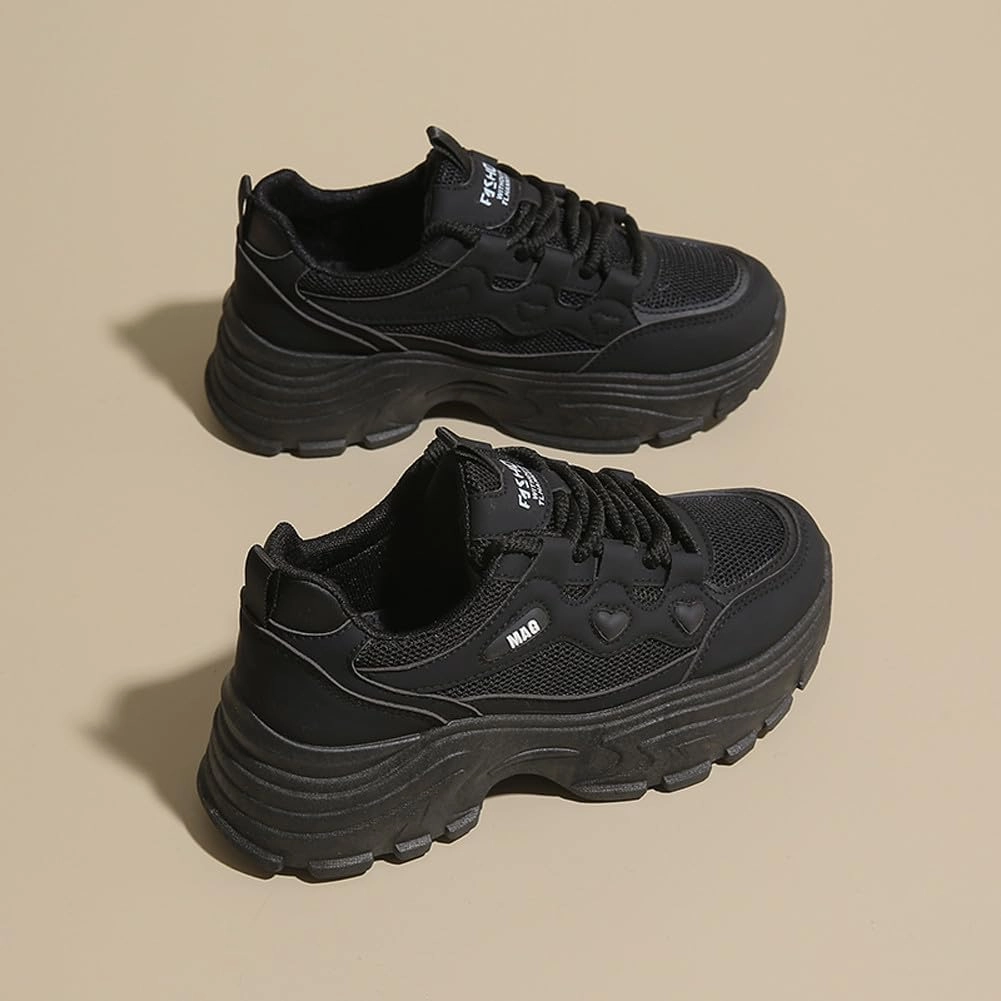 VAXAV Women's Stylish Chunky Shoes Breathable Mesh Platform Sneakers Casual Jogging Walking Shoes 5.5-8.5