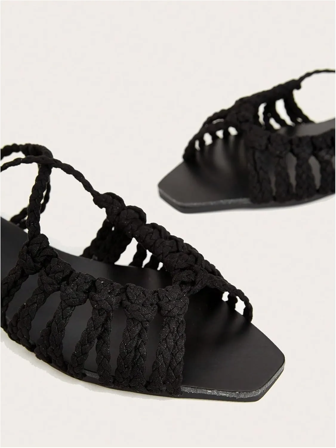 Verdusa Women's Metallic Braided Slingback Sandals Casual Strappy Sandals