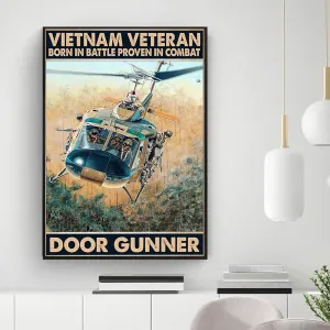 Veteran Helicopter Art Vietnam Veteran Born in Battle Proven in Combat American Veteran 500 Piece Jigsaw Puzzle for Adults Families Kids Toys Gift Gift for Veteran's Day US Navy Army Gift