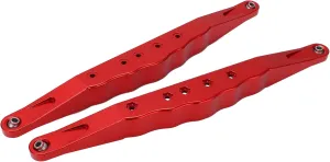 VGEBY RC Aluminum Alloy Rear Lower Trailing Arms with Hollow Bottom Design for SUPER2.0 1/6 RC Short Course Off Road Car, Adjustable, Stainless Steel, Screw Locking Fixing (Red)