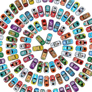 Vinsot 60pcs Pull Back Toy Cars, Mini Die Cast Race Cars Vehicles Bulk, Party Favors Car Toys, Treasure Box Toys Goodie Bag Stuffers, Christmas Birthday Party Gift for Kids Girls Boys (Style B)
