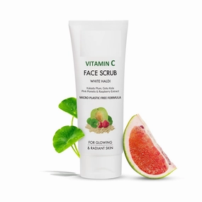 Vitamin C Face Scrub with White Haldi & Gotu Kola | Gentle Exfoliation, Skin Brightening | 100% Microplastic Free Formula | All Skin Types | 100ml