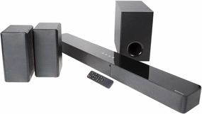 Vivitar Home Theater Soundbar System with 2.25” Full Frequency Drivers, 2 Speakers and 6.5” Subwoofer, Works with 4K, 1080p, and Smart TV’s, Bluetooth, HDMI, AUX, USB Compatible, Black