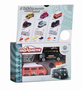 VW The Originals 2 Pieces Set Adventure: Volkswagen T1 and Volkswagen T3 | Majorette