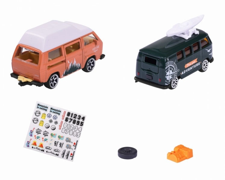 VW The Originals 2 Pieces Set Adventure: Volkswagen T1 and Volkswagen T3 | Majorette
