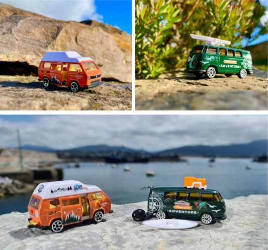 VW The Originals 2 Pieces Set Adventure: Volkswagen T1 and Volkswagen T3 | Majorette