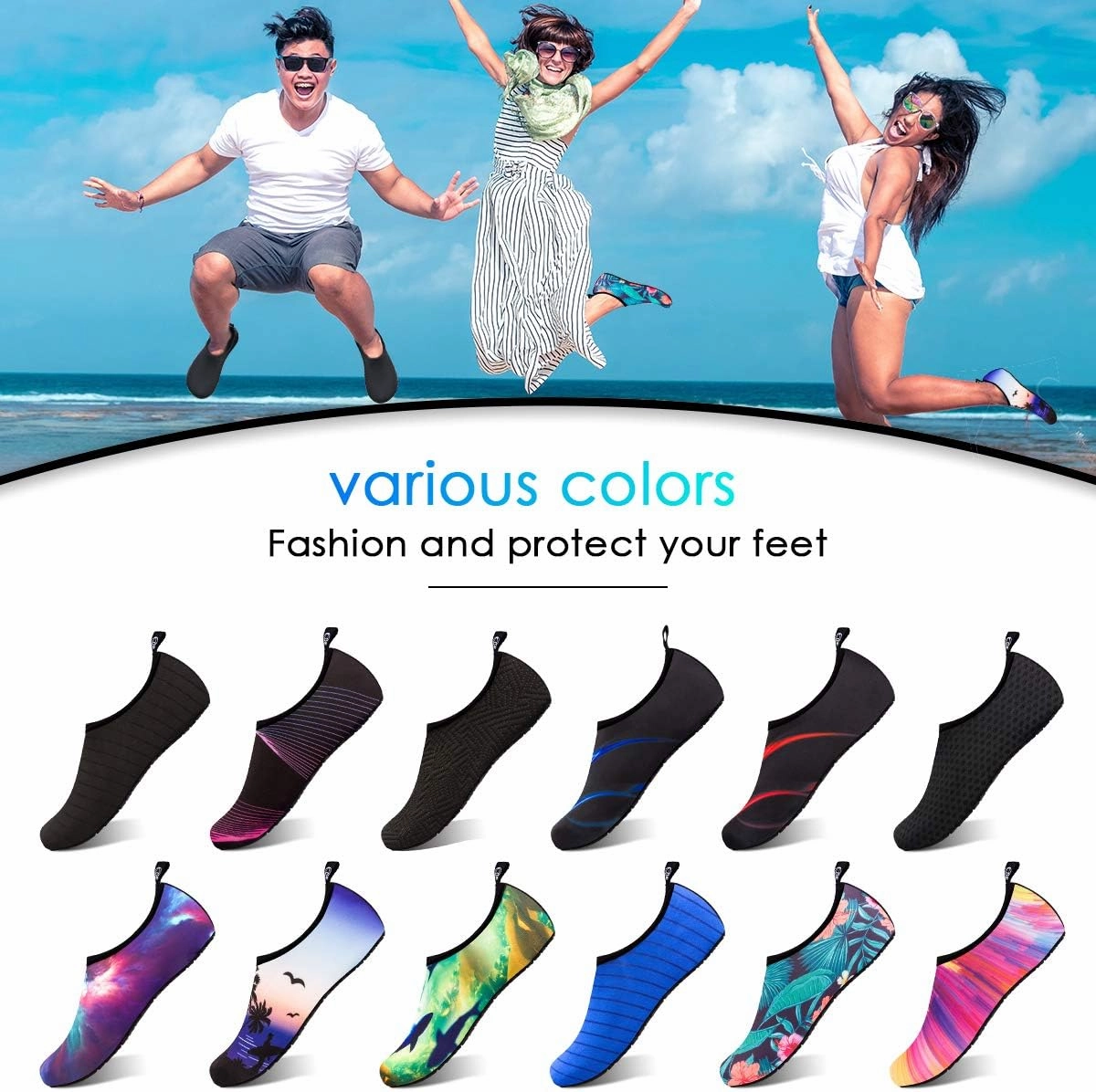 Water Shoes for Women and Men, Quick-Dry Aqua Socks Swim Beach Womens Mens Shoes for Outdoor Surfing Yoga Exercise
