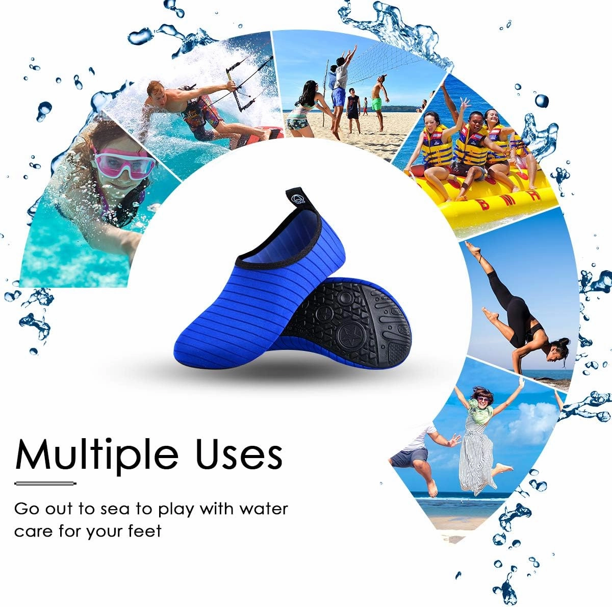 Water Shoes for Women and Men, Quick-Dry Aqua Socks Swim Beach Womens Mens Shoes for Outdoor Surfing Yoga Exercise