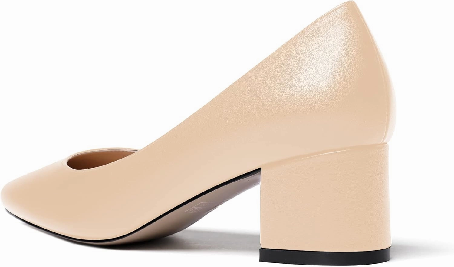 WAYDERNS Women's Matte Round Toe Slip On Block Chunky Low Heel Pumps Shoes 2 Inch