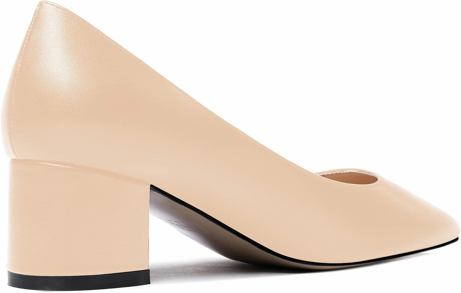 WAYDERNS Women's Matte Round Toe Slip On Block Chunky Low Heel Pumps Shoes 2 Inch