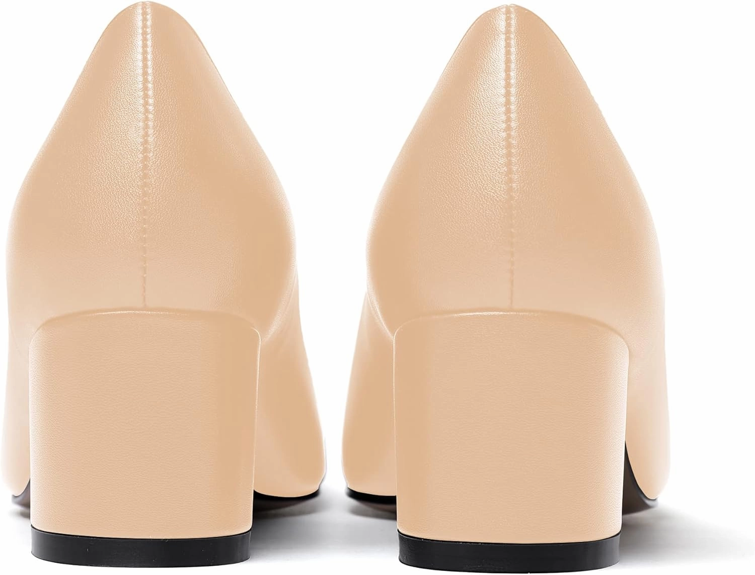 WAYDERNS Women's Matte Round Toe Slip On Block Chunky Low Heel Pumps Shoes 2 Inch