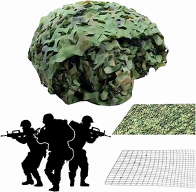 WHFTD Camouflage Netting - Camo Mosquito Nettings - Woodland Net Mesh for Covering Hunting Shooting Blind Watching Hide Party Decorations,10×15m/32.8×49.2ft