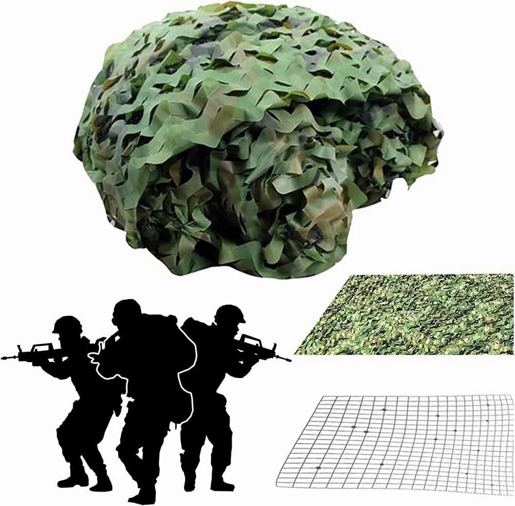 WHFTD Camouflage Netting - Camo Mosquito Nettings - Woodland Net Mesh for Covering Hunting Shooting Blind Watching Hide Party Decorations,10×15m/32.8×49.2ft