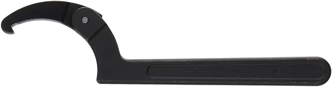 Williams JHW472 Adjustable Hook Spanner Wrench with Span Diameter of 1-1/4 to 3-Inch, Ideal for Adjusting Collars, Lock Nut Rings, and Bearings