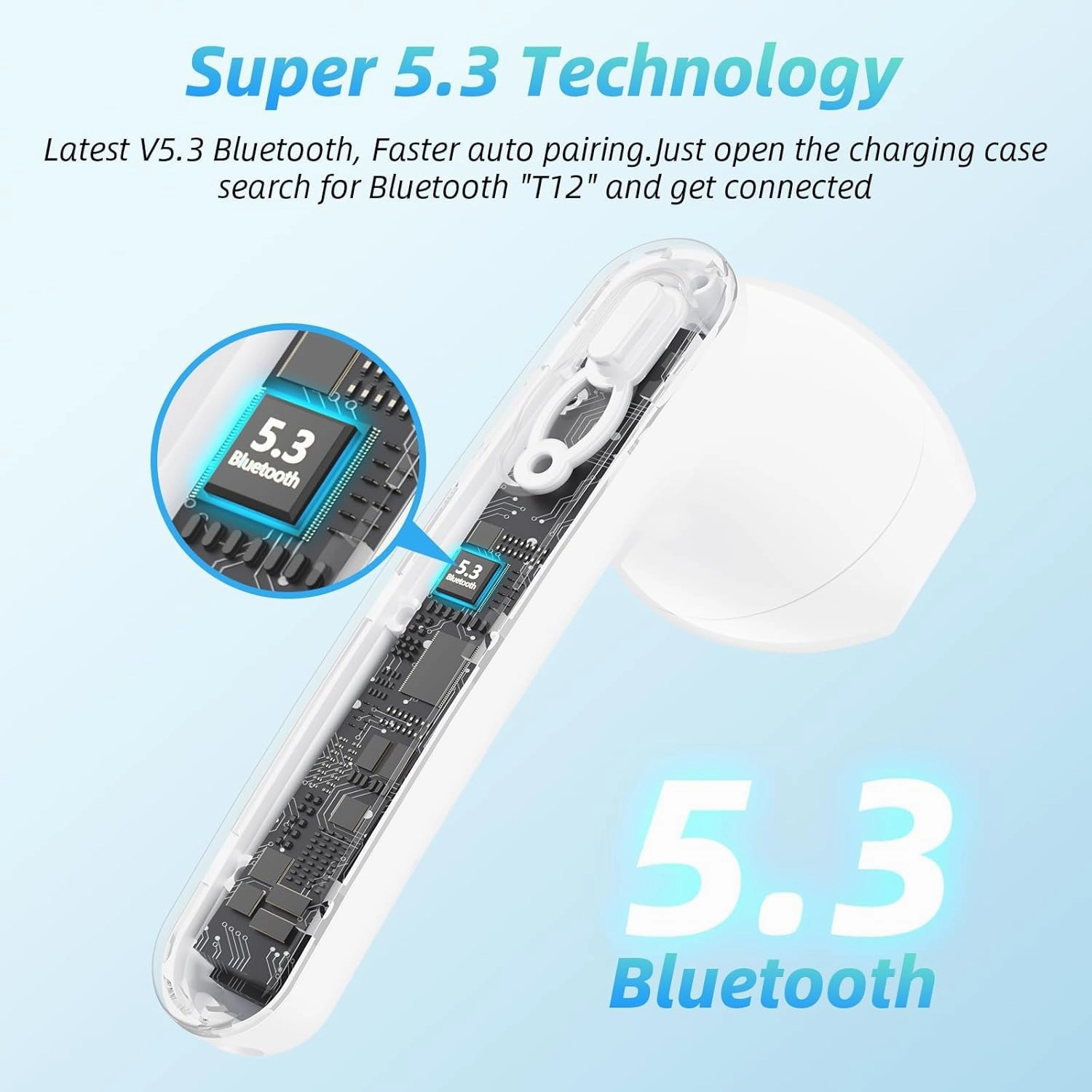Wireless Earbuds 40H Playtime 8H Continuous Playtime Bluetooth Ear Buds, IPX6 Waterproof Stereo Sound Bluetooth Wireless Headphones with Microphone and Charging Case for iOS Android Sports Pink
