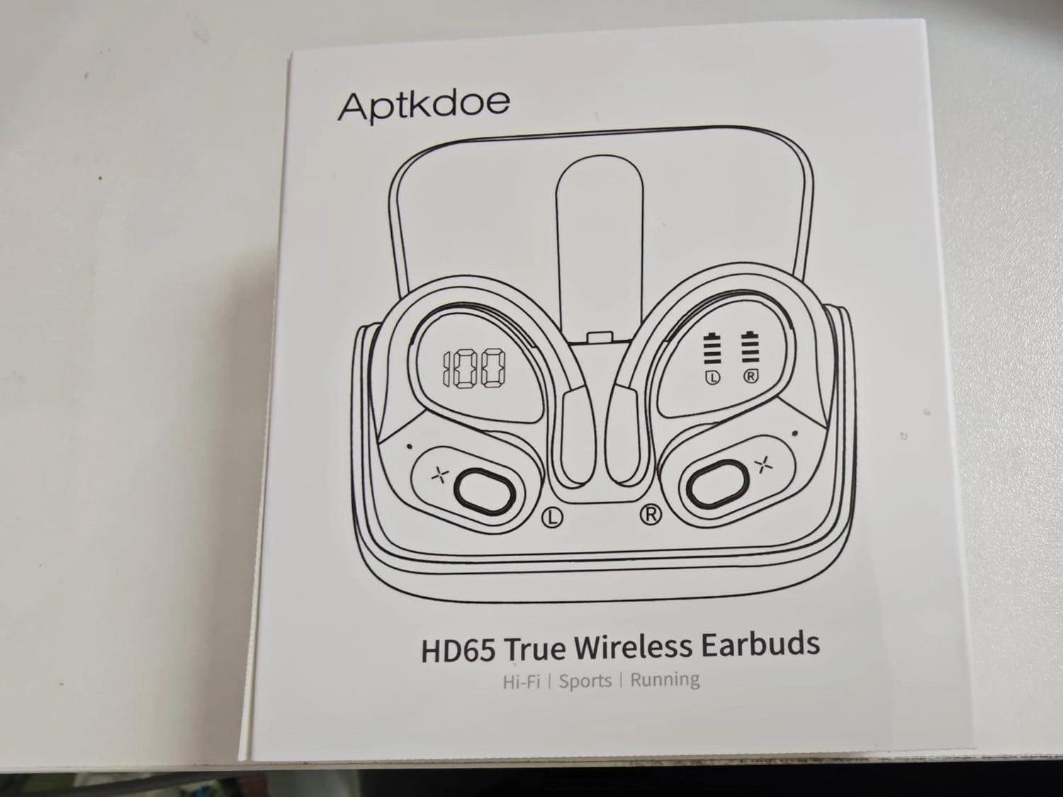 Wireless Earbuds 75hrs Bluetooth 5.4 Headphone Sport, 2025 Bluetooth Earbuds Stereo Deep Bass Over Ear Bud with Earhooks, ENC Noise Cancelling Mic, IPX7 Waterproof Earphone, Dark Green