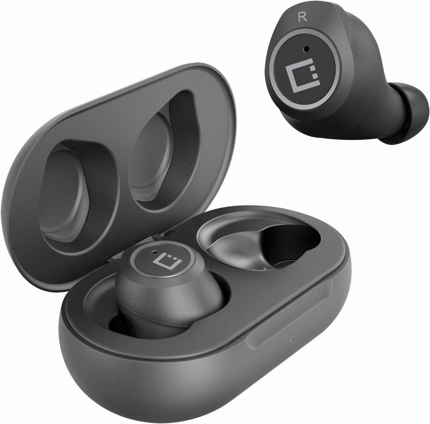 Wireless V5 Bluetooth Earbuds Compatible with HTC One (M9) Prime with Charging case for in Ear Headphones. (V5.0 Black)