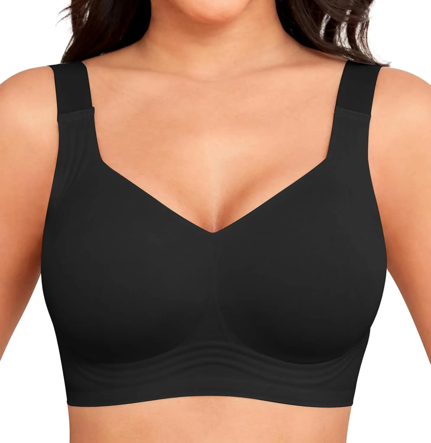 Women Wirefree Bras for Women Full Coverage No Underwire Everyday Bras Comfortable Wireless Padded Bras