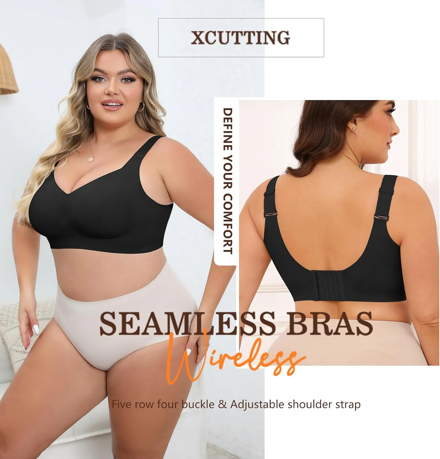Women Wirefree Bras for Women Full Coverage No Underwire Everyday Bras Comfortable Wireless Padded Bras