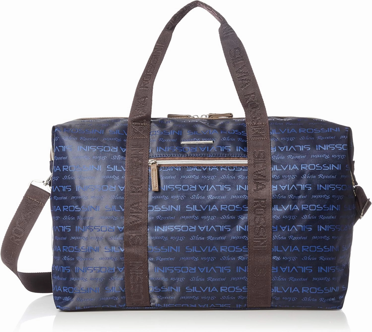 Women A Stylish Boston Bag with Jacquard Fabric Printed All Over