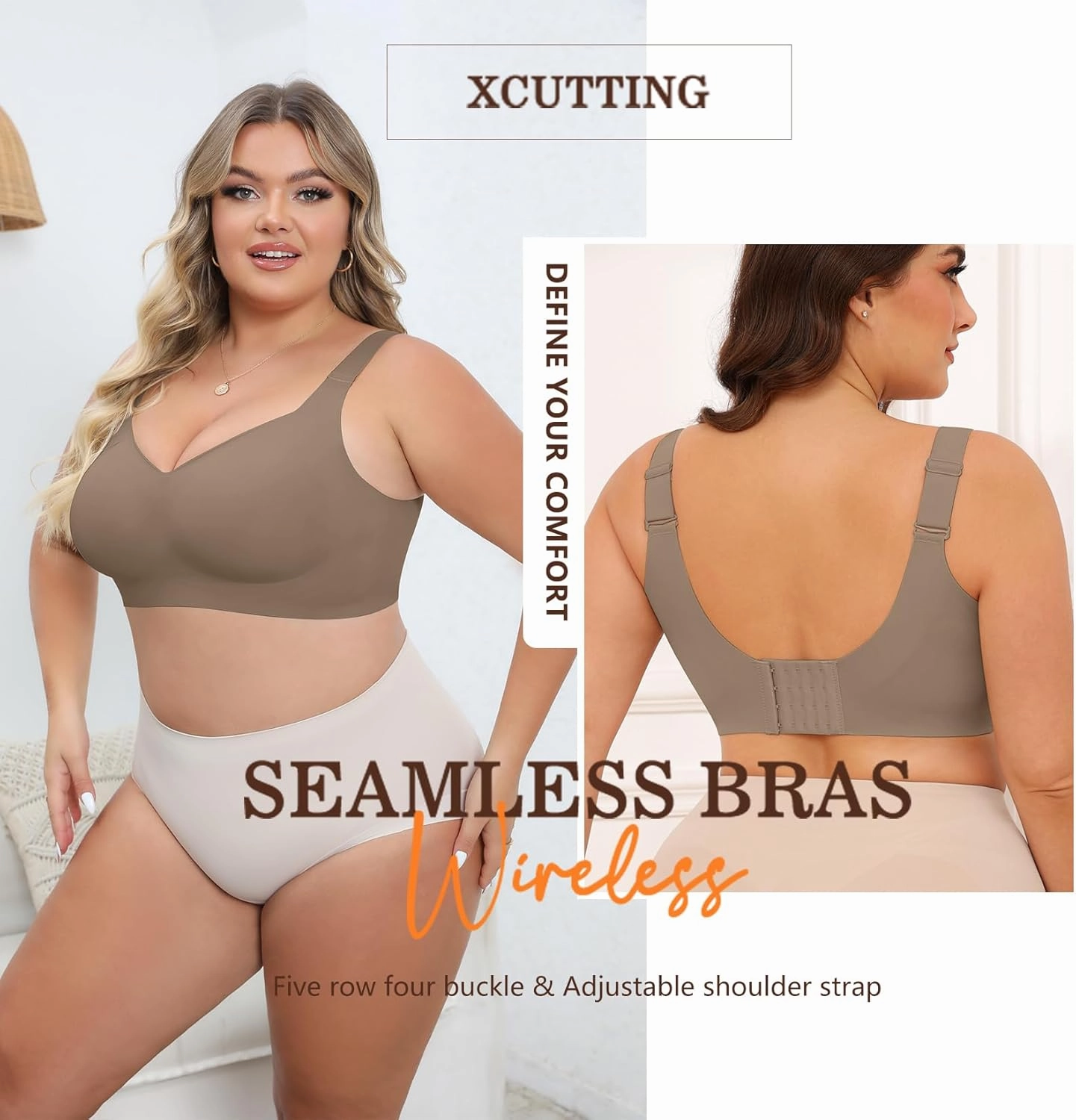 Women Wirefree Bras for Women Full Coverage No Underwire Everyday Bras Comfortable Wireless Padded Bras