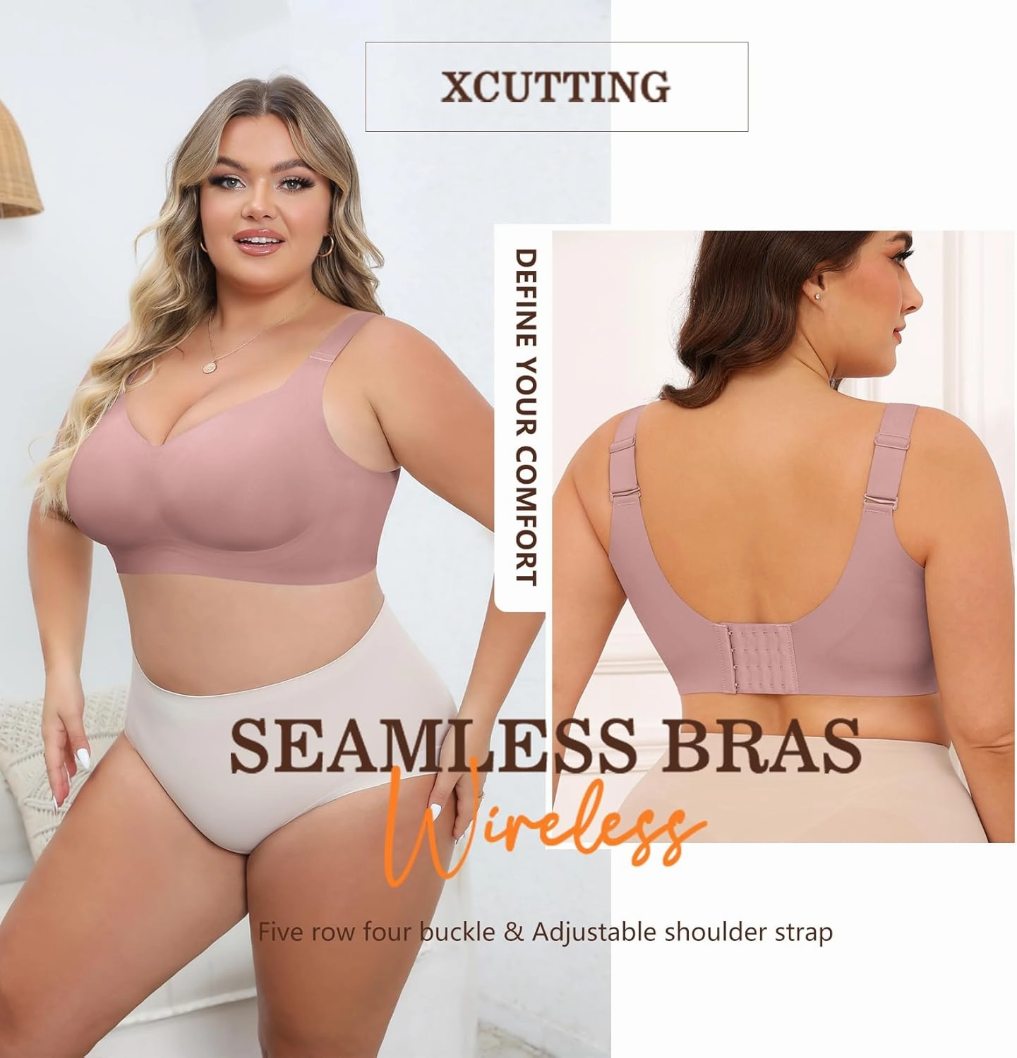 Women Wirefree Bras for Women Full Coverage No Underwire Everyday Bras Comfortable Wireless Padded Bras