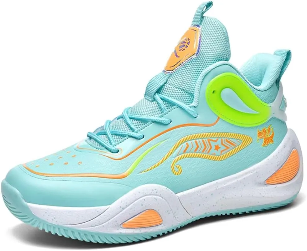 Womens Breathable Mesh Lace Up Basketball Shoes Fashion Lightweight Non-Slip Running Sneakers Soft Sole Athletic Tennis Casual Walking Sport Shoes