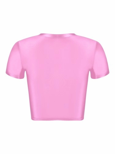 Womens Shiny Crop Tank Tops with Short Fit Fitness Swim Yoga Stretchy Sportswear