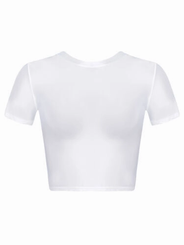 Womens Shiny Crop Tank Tops with Short Fit Fitness Swim Yoga Stretchy Sportswear