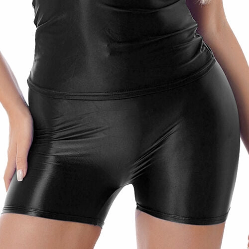 Womens Shiny Crop Tank Tops with Short Fit Fitness Swim Yoga Stretchy Sportswear