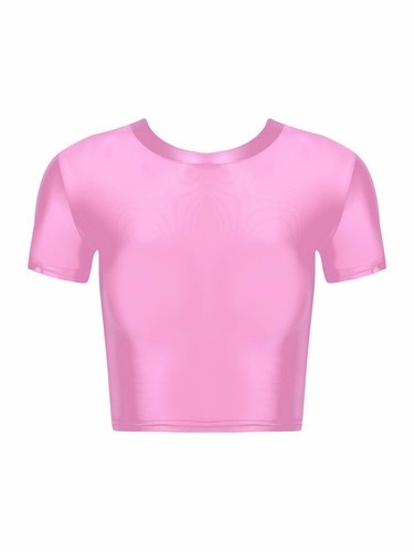 Womens Shiny Crop Tank Tops with Short Fit Fitness Swim Yoga Stretchy Sportswear