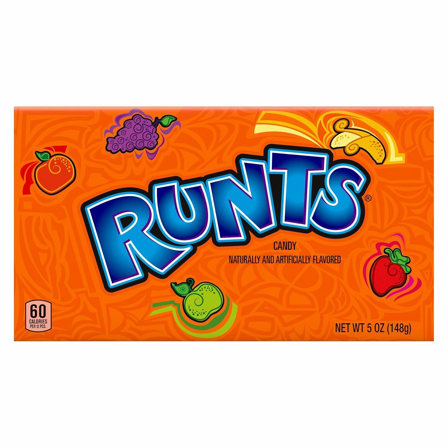 Wonka Runts Hard, Chewy & Fruity Candy, 5 Ounce Theater Candy Boxes (Pack of 12)