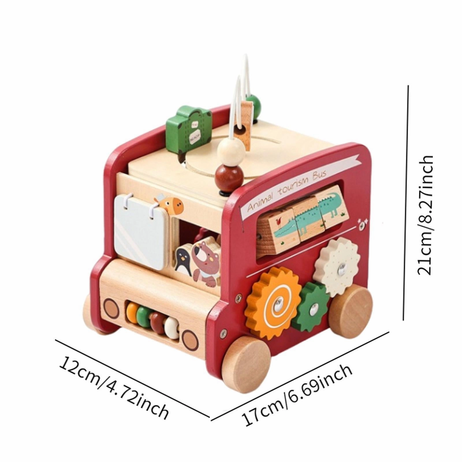 Wooden Montessori Bus Toy